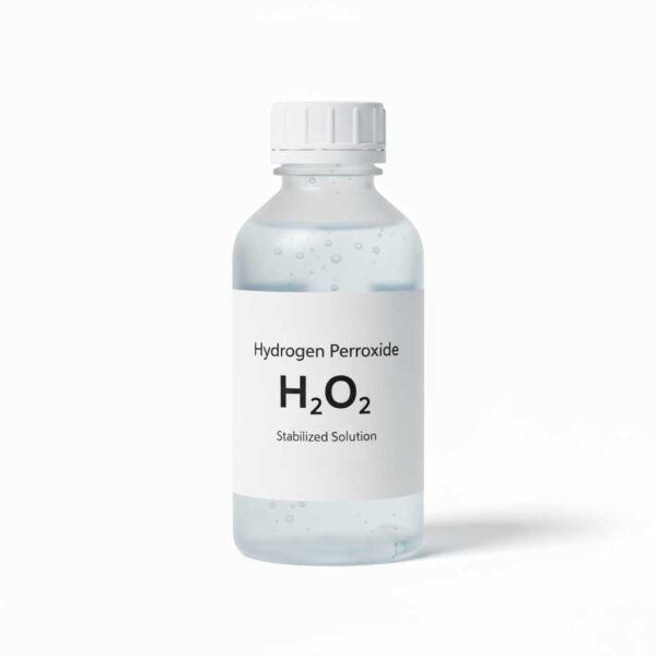 نمای-جانبی-بطری-آب-اکسیژنه-با-برچسب-Hydrogen-Peroxide-H₂O₂