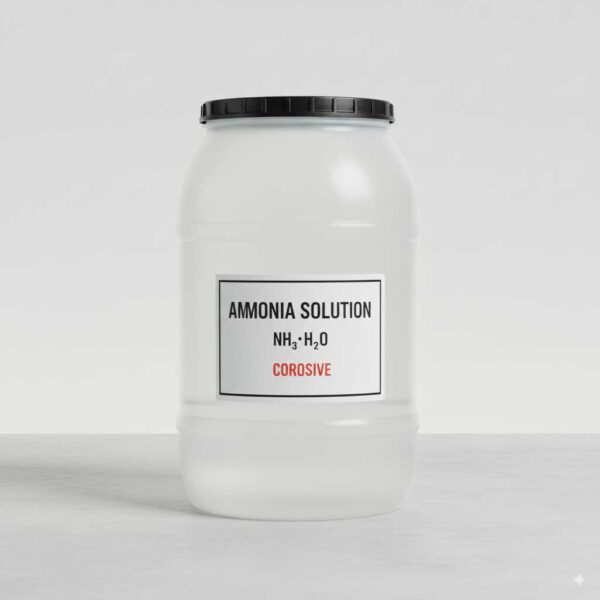 نمای-جانبی-بطری-یا-تانک-آمونیاک-آبی-با-برچسب-Ammonia-Solution-NH₃·H₂O