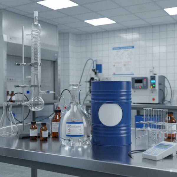 MTBE in industrial lab environment, with visible equipment