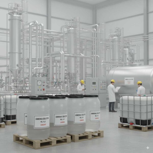 استفاده-صنعتی-از-آمونیاک-آبی-با-ظروف-دارای-برچسب-Ammonia-Solution-NH₃·H₂O