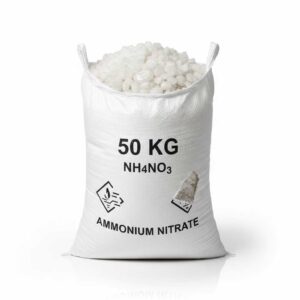 White crystalline Ammonium Nitrate in a 50 kg bag