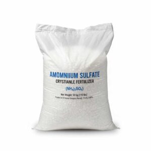 White crystalline Ammonium Sulfate in a 50 kg bag