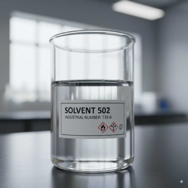 مایع-بی‌رنگ-حلال-502-در-ظرف-شیشه‌ای