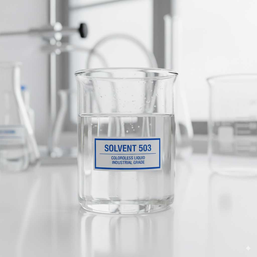مایع-بی‌رنگ-حلال-503-در-ظرف-شیشه‌ای